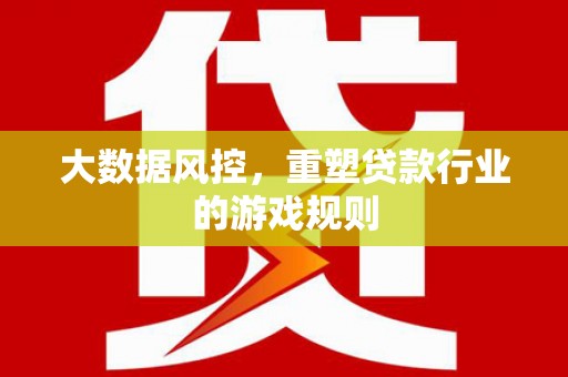 丰顺大数据风控，重塑贷款行业的游戏规则