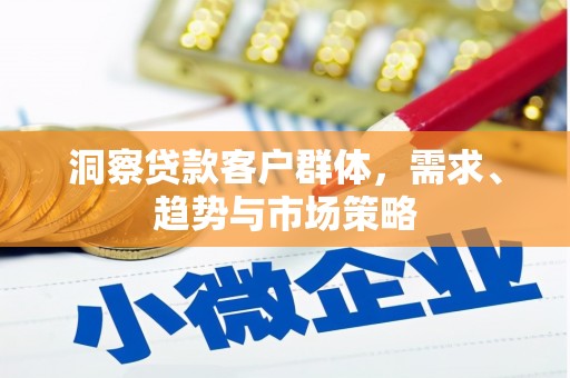 丰顺洞察贷款客户群体，需求、趋势与市场策略