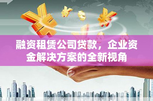 丰顺融资租赁公司贷款，企业资金解决方案的全新视角