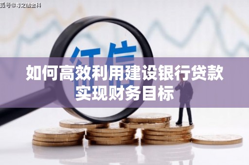 丰顺如何高效利用建设银行贷款实现财务目标