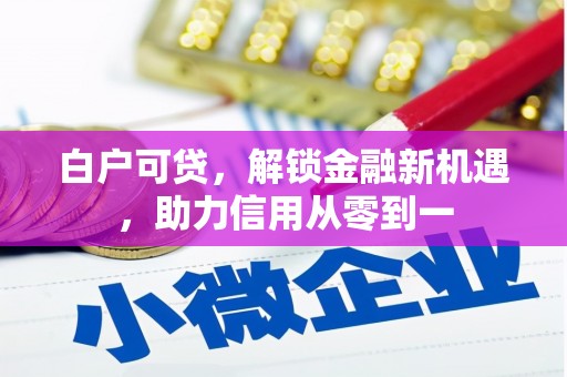 丰顺白户可贷，解锁金融新机遇，助力信用从零到一