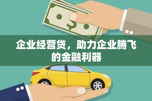 丰顺企业经营贷，助力企业腾飞的金融利器