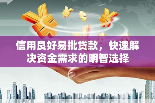 丰顺信用良好易批贷款，快速解决资金需求的明智选择