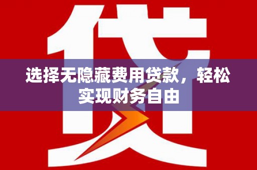 丰顺选择无隐藏费用贷款，轻松实现财务自由