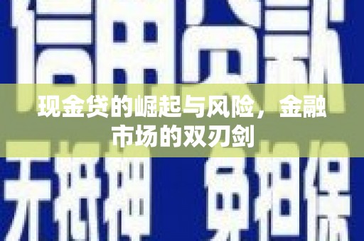丰顺现金贷的崛起与风险，金融市场的双刃剑