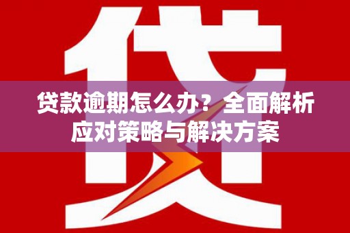丰顺贷款逾期怎么办？全面解析应对策略与解决方案