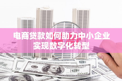 丰顺电商贷款如何助力中小企业实现数字化转型