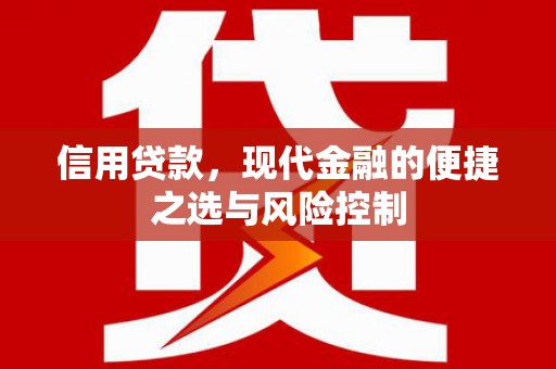 丰顺信用贷款，现代金融的便捷之选与风险控制