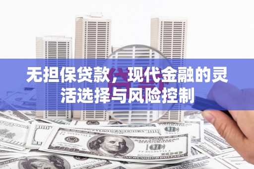 丰顺无担保贷款，现代金融的灵活选择与风险控制