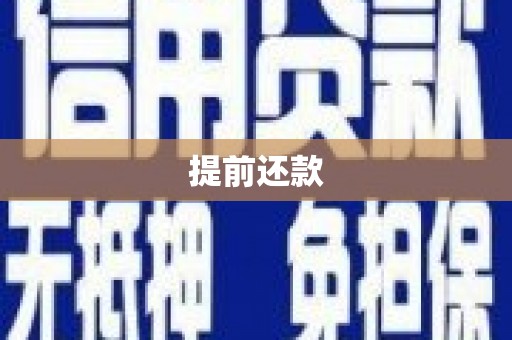 丰顺提前还款