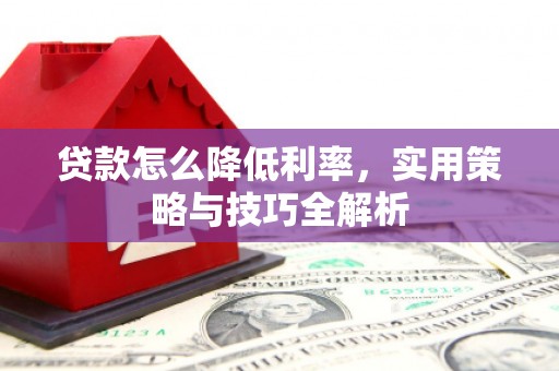 丰顺贷款怎么降低利率，实用策略与技巧全解析