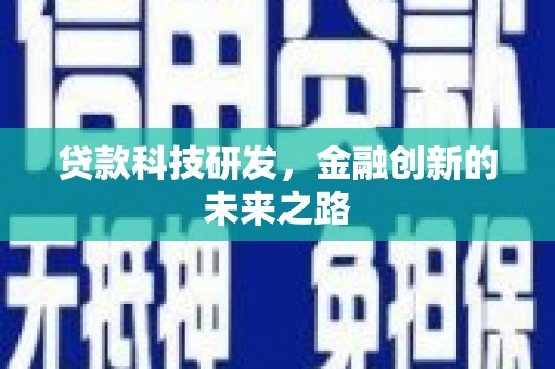 丰顺贷款科技研发，金融创新的未来之路