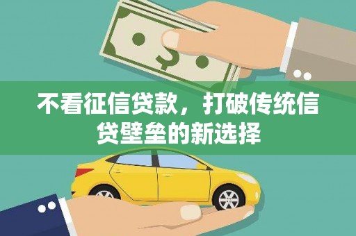 丰顺不看征信贷款，打破传统信贷壁垒的新选择