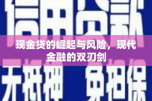 丰顺现金贷的崛起与风险，现代金融的双刃剑