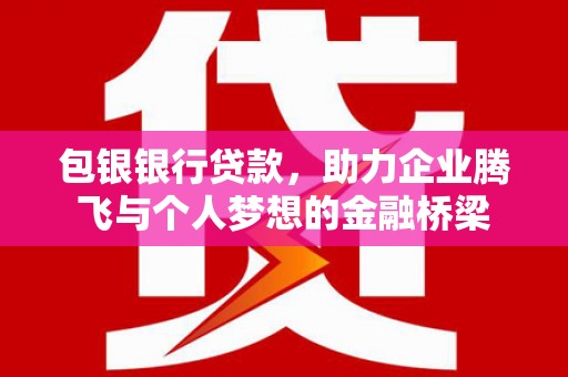 丰顺包银银行贷款，助力企业腾飞与个人梦想的金融桥梁