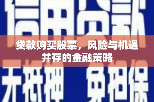 丰顺贷款购买股票，风险与机遇并存的金融策略