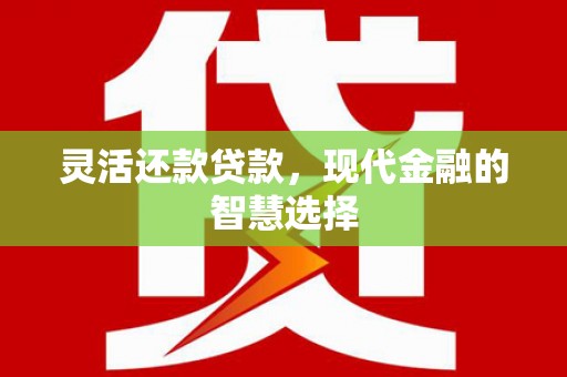 丰顺灵活还款贷款，现代金融的智慧选择