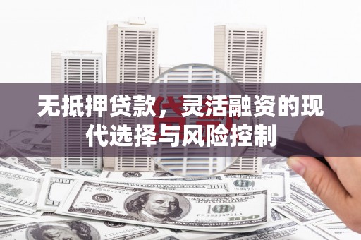 丰顺无抵押贷款，灵活融资的现代选择与风险控制