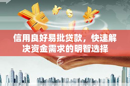 丰顺信用良好易批贷款，快速解决资金需求的明智选择