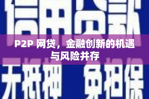 丰顺P2P 网贷，金融创新的机遇与风险并存