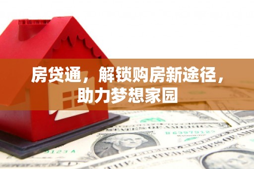 丰顺房贷通，解锁购房新途径，助力梦想家园