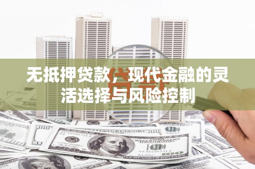 丰顺无抵押贷款，现代金融的灵活选择与风险控制