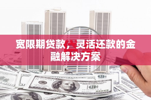 丰顺宽限期贷款，灵活还款的金融解决方案