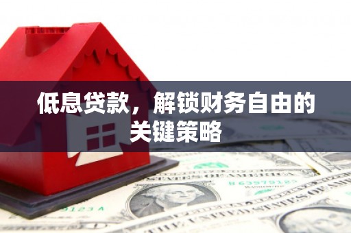丰顺低息贷款，解锁财务自由的关键策略