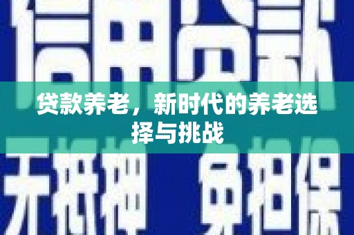 丰顺贷款养老，新时代的养老选择与挑战