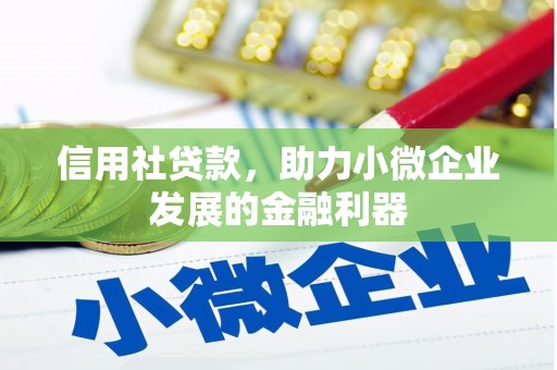 丰顺信用社贷款，助力小微企业发展的金融利器
