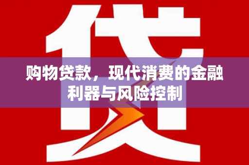 丰顺购物贷款，现代消费的金融利器与风险控制