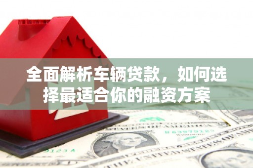 丰顺全面解析车辆贷款，如何选择最适合你的融资方案