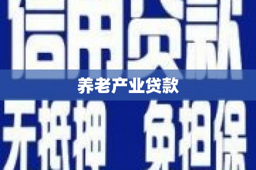 丰顺养老产业贷款