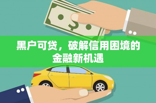 丰顺黑户可贷，破解信用困境的金融新机遇