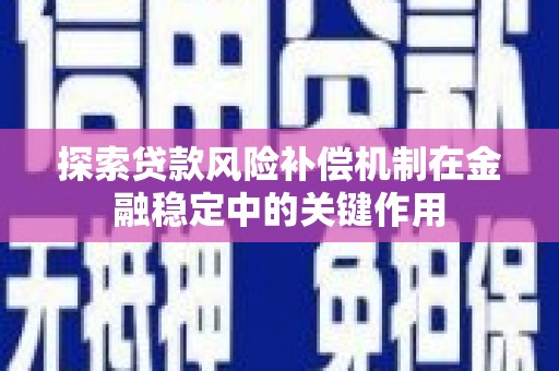 丰顺探索贷款风险补偿机制在金融稳定中的关键作用
