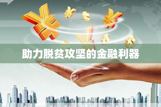 丰顺助力脱贫攻坚的金融利器